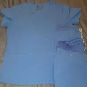 Figs Sky Blue Top/joggers